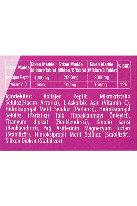 Beauty Collagen + Vitamin C Tablets - 30 Film Tablets for Skin & Joint Health - TryAladdin