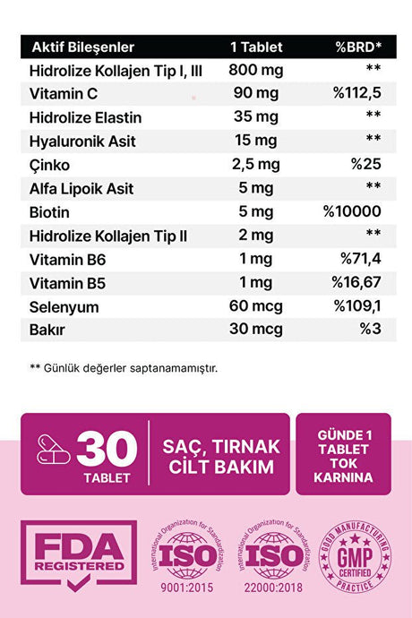 Beauty Mix Collagen - Type I,II,III + Essential Nutrients, 30 Tablets - TryAladdin