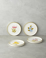 Premium-Ceramic-Dessert-Plate-Set-Colorful-Begonia-Design-4-Piece