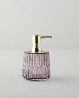 Professional Grade Glass Bathroom Accessory Set 3 Piece Plum Burgundy