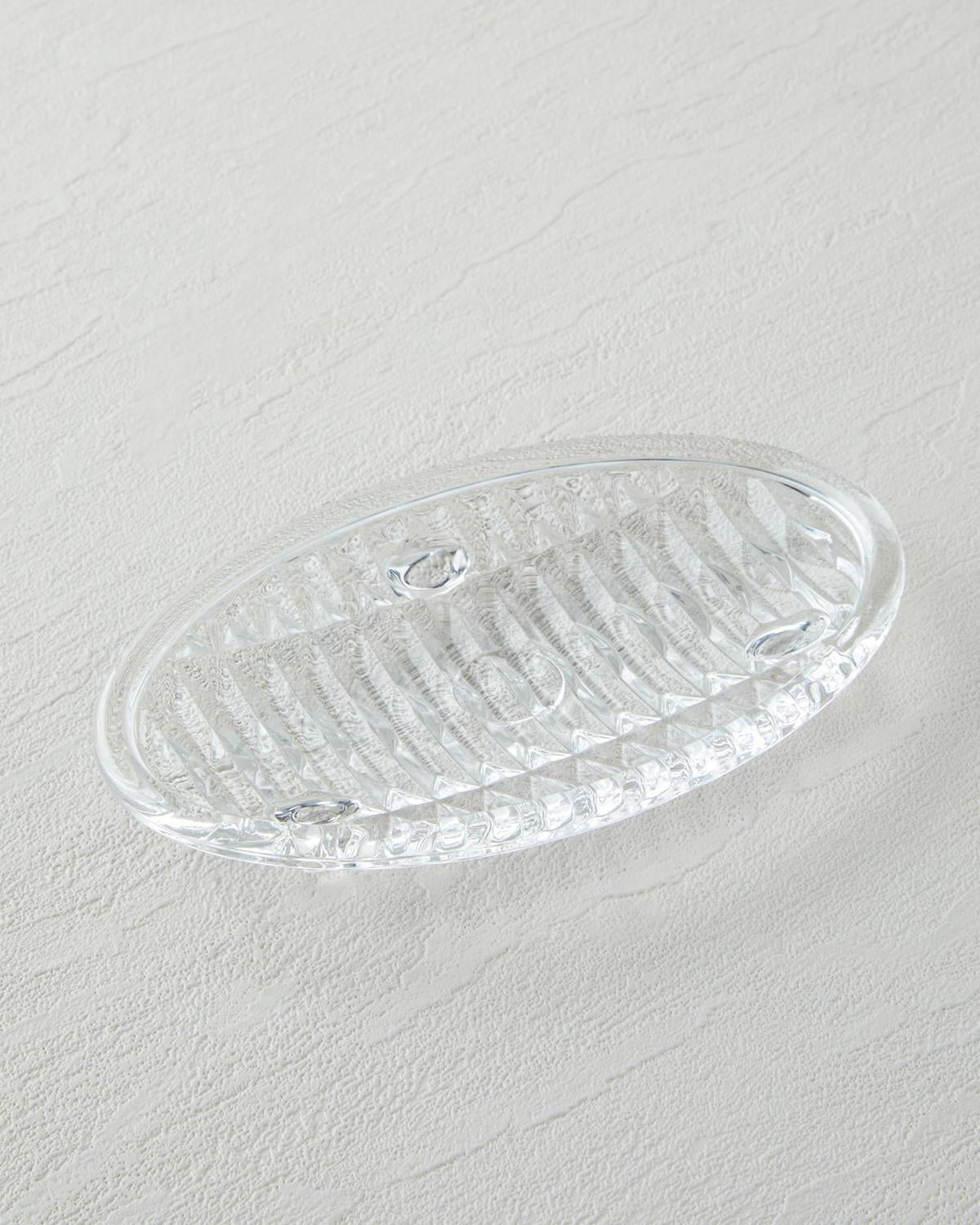 Premium 3 Piece Clear Glass Bathroom Accessory Set   Modern Design