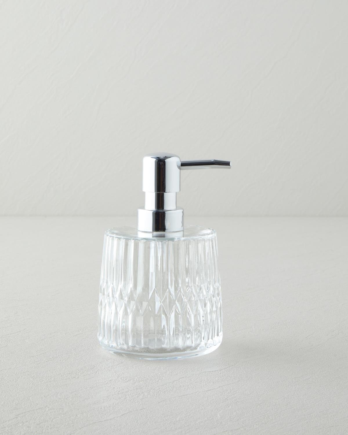 Premium 3 Piece Clear Glass Bathroom Accessory Set   Modern Design