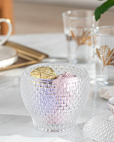 Elegant Transparent Glass Sugar Bowl 9x11cm Professional Serveware