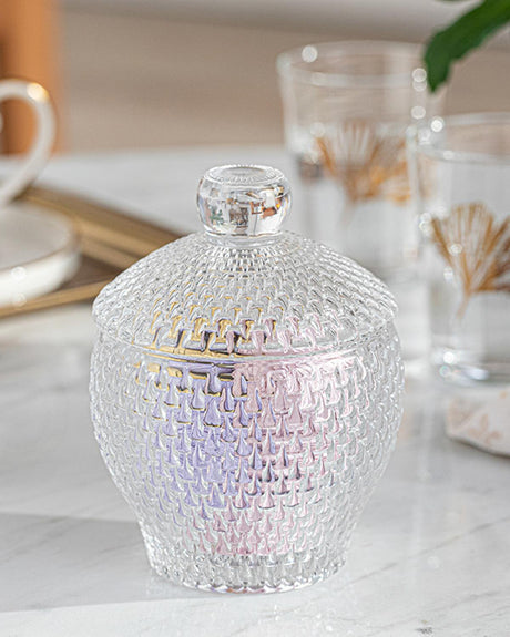 Elegant Transparent Glass Sugar Bowl 9x11cm Professional Serveware
