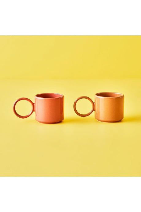 Bella Maison Arcana Premium Rose Pink Ceramic Coffee & Espresso Cup Set - 270ml (2 Pcs) - TryAladdin