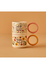 Bella Maison Flores Professional Ceramic Tea & Coffee Cup Set - 2 x 270ml - TryAladdin