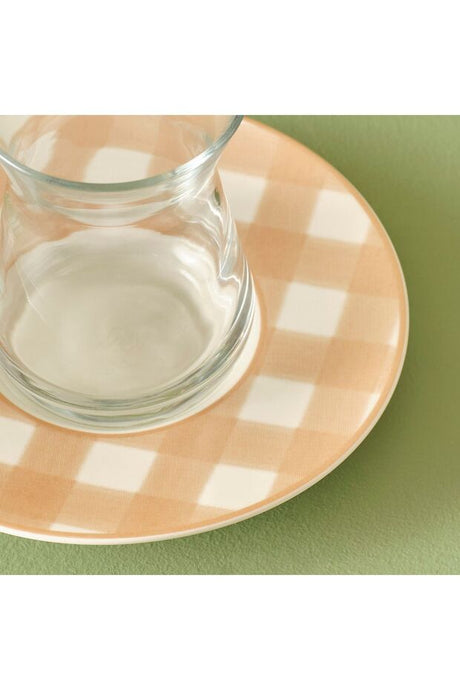 Bella Maison Pavia Premium Porcelain Tea Glass Set - Salmon Color - 6 - Piece Set (132ml) - TryAladdin