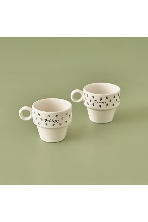 Bella Maison Premium Ceramic Espresso Cup Set - 2 - Piece (105ml Each) - TryAladdin