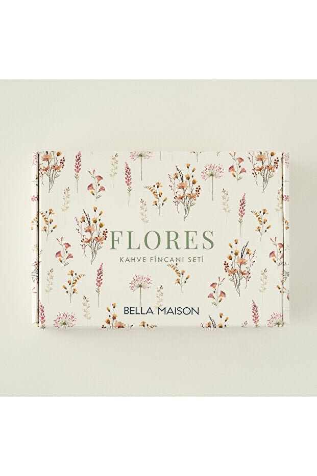 Bella Maison Premium Flores Porcelain Espresso Coffee Cup Set - 2 x 90 Cc - TryAladdin