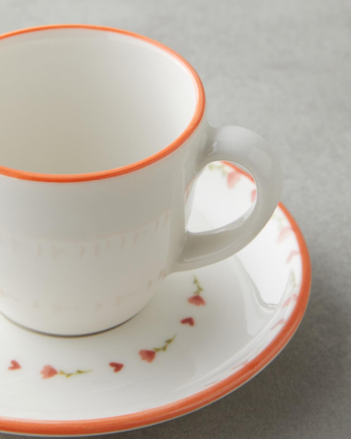 Elegant Bone Porcelain Coffee Cup Set   2 Person   90ml Colorful