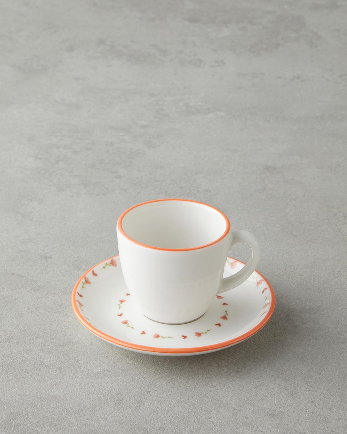 Elegant Bone Porcelain Coffee Cup Set   2 Person   90ml Colorful