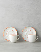 Elegant Bone Porcelain Coffee Cup Set   2 Person   90ml Colorful
