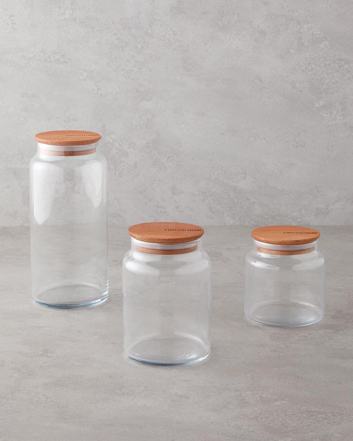 Elegant Natural Glass Storage Jar