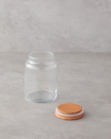 Elegant Natural Glass Storage Jar
