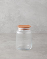 Elegant Natural Glass Storage Jar