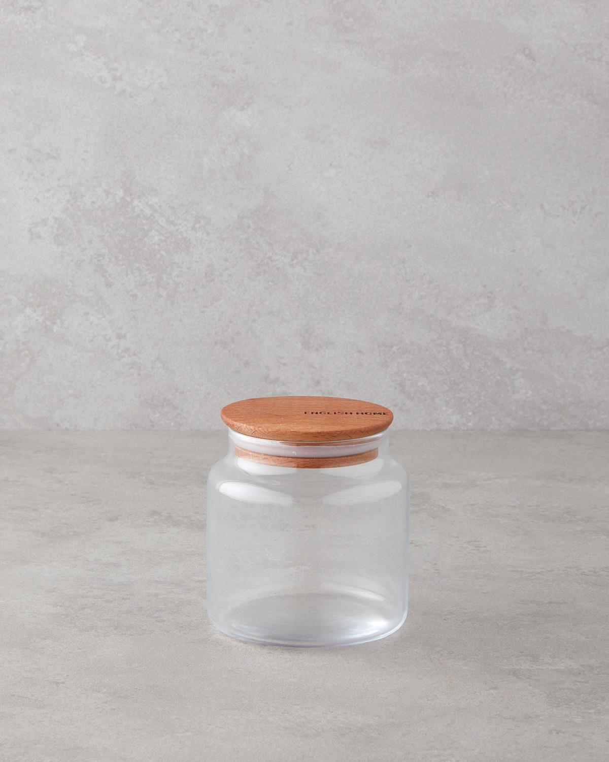 Elegant Natural Glass Storage Jar