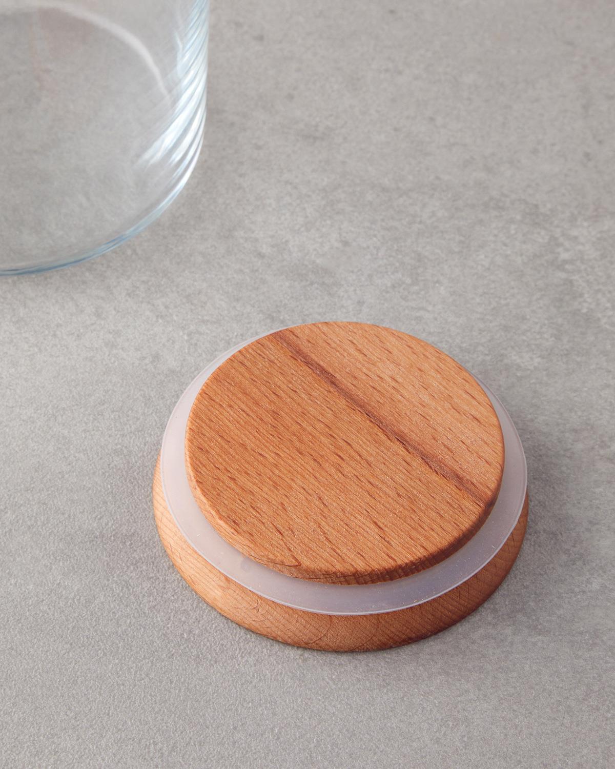 Elegant Natural Glass Storage Jar