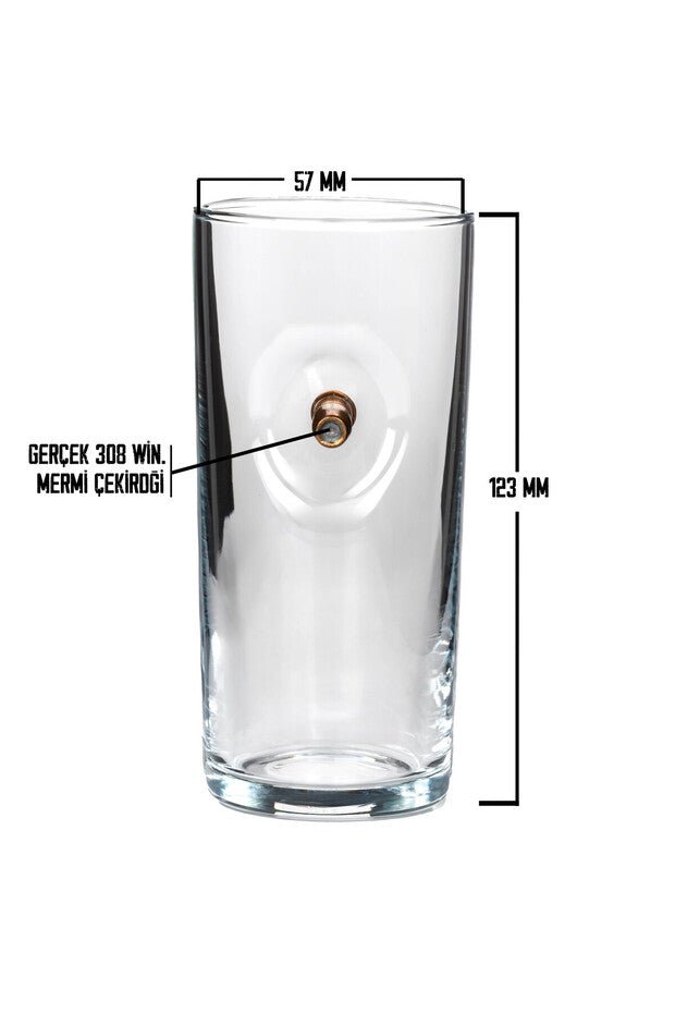 Bellore Professional Luxury Raki Glass Set - Real .308 Bullet Infused 3 - Piece Giftware - TryAladdin