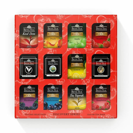 Beta Tea Gift Box – Black Tea Discovery Series (60 Bags, 12 Varieties x 5 Each)