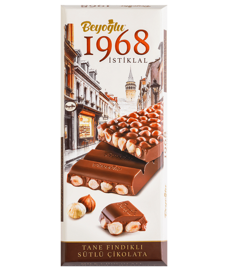 Beyoglu 1968 Istiklal Classic Milk Chocolate with Whole Roasted Hazelnuts - 6.00 oz (170g) - TryAladdin
