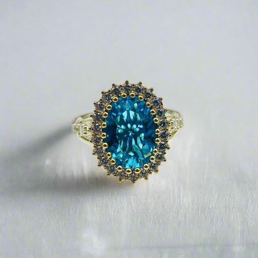 Beyoglu | 925K Silver Aquamarine Vintage Ring