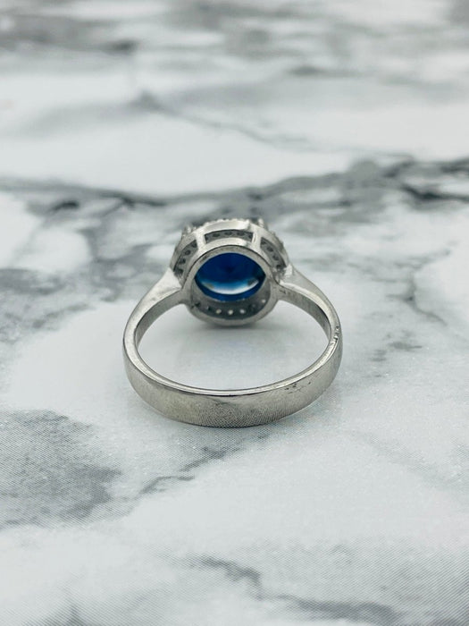 Beyoglu | 925K Silver Sapphire Oval Ring