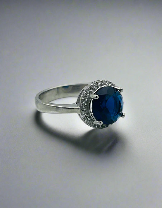 Beyoglu | 925K Silver Sapphire Oval Ring