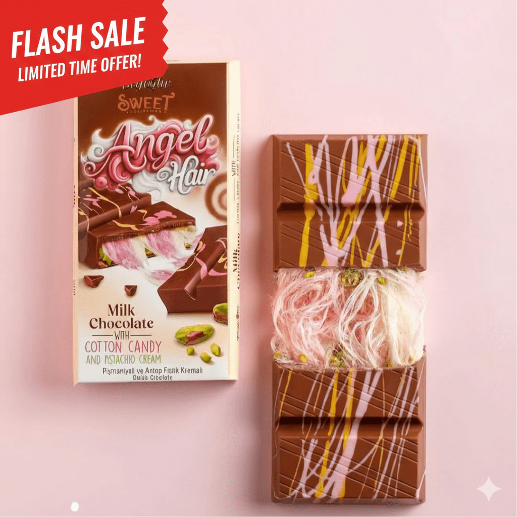 Beyoglu | Angel Hair Milky Chocolate with Cotton Candy and Pistachio Cream - 170gr - TryAladdin