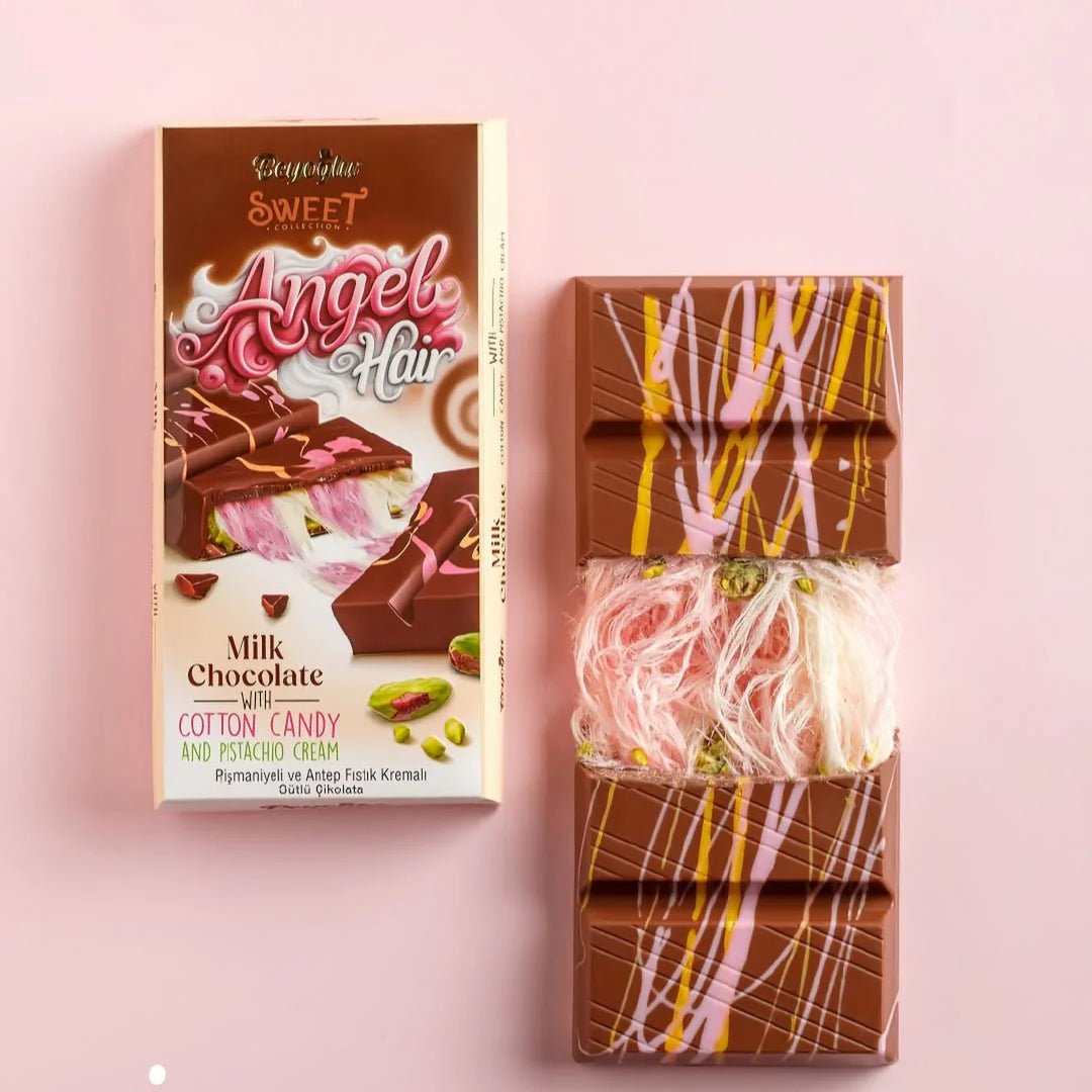 Beyoglu | Angel Hair Milky Chocolate with Cotton Candy and Pistachio Cream  - TryAladdin