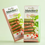 Beyoglu Matchico Premium Matcha Infused White Chocolate with Strawberry & Raspberry Cream - 3.36 oz (95g)