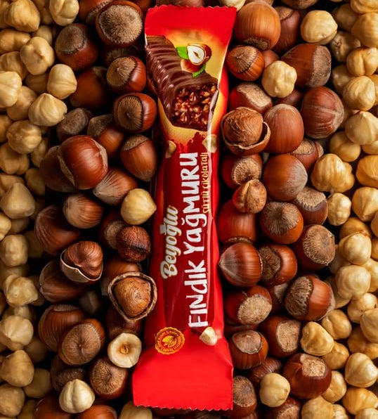 Beyoglu Hazelnut Rain Premium Milk Chocolate Bar with Chopped Roasted Hazelnuts - 1.23 oz (35g) - TryAladdin