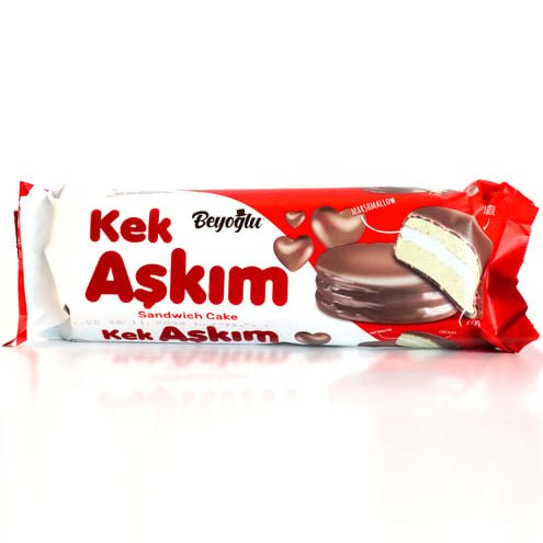 Beyoglu Kek Askim Chocolate Coated Marshmallow Sandwich Cakes - 8 Pack - 6.49 oz (184g) - TryAladdin