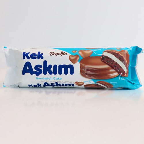 Beyoglu Kek Askim Double Cocoa Marshmallow Sandwich Cakes - 8 Pack - 6.49 oz (184g) - TryAladdin