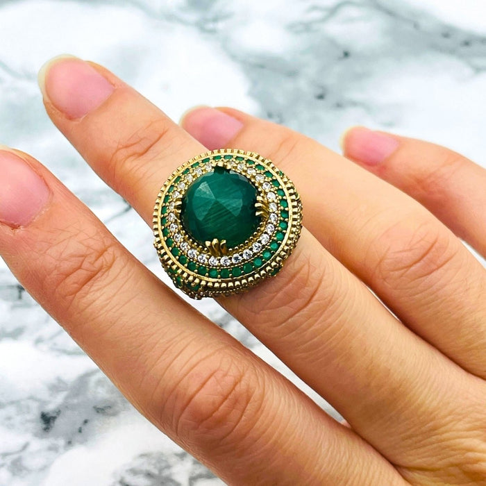 Beyoglu | Malachite Ottoman Style Jewelry Set