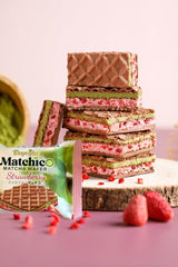 Beyoglu Matchico Premium Matcha Wafer - Strawberry Cream - 32g - TryAladdin