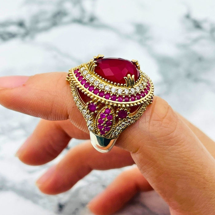 Beyoglu | Ruby Ottoman Style Jewelry Set