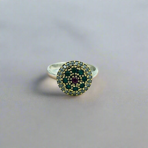 Beyoglu | Silver Emerald 925K Ottoman Ring