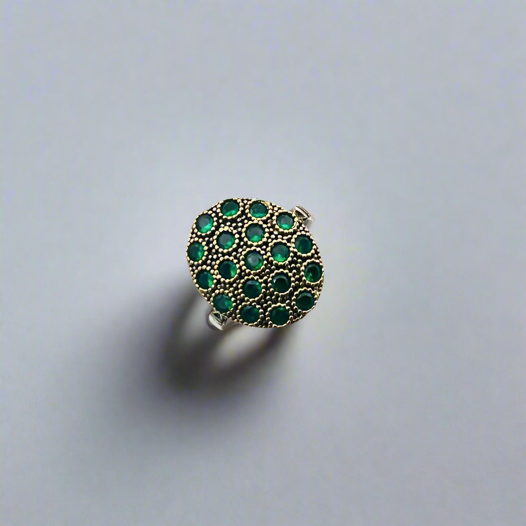 Beyoglu | Silver Emerald Ottoman Ring