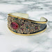 Beyoglu | Silver Ruby Ottoman Cuff Bracelet