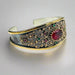 Beyoglu | Silver Ruby Ottoman Cuff Bracelet