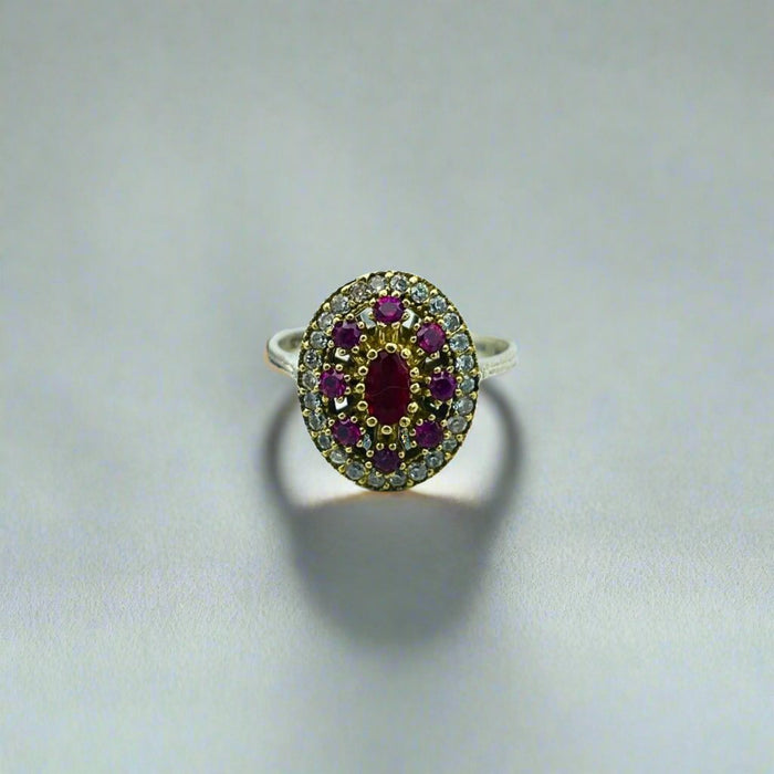 Beyoglu | Silver Ruby Ottoman Ring