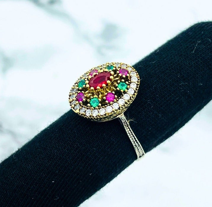 Beyoglu | Silver Ruby Ottoman Ring