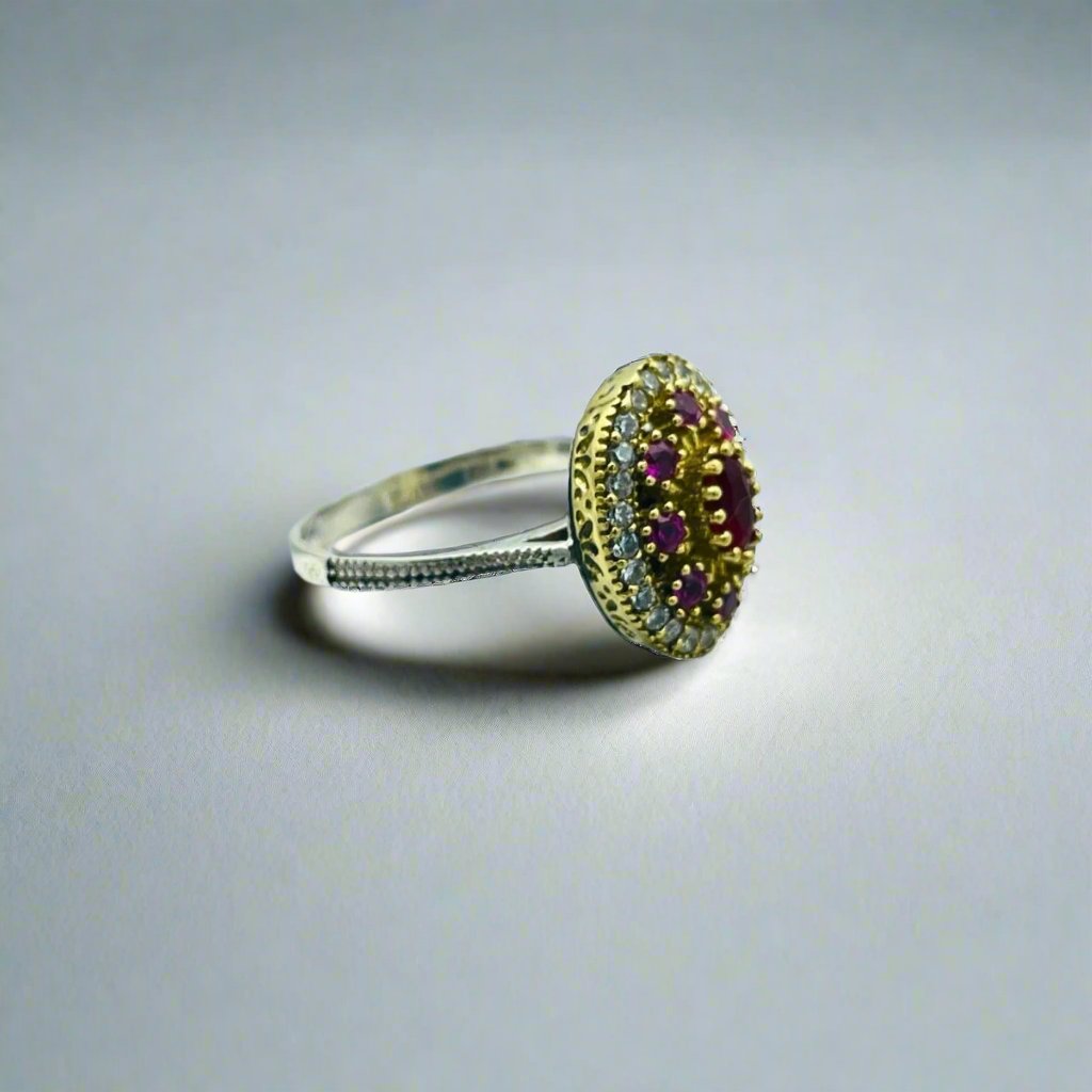 Beyoglu | Silver Ruby Ottoman Ring