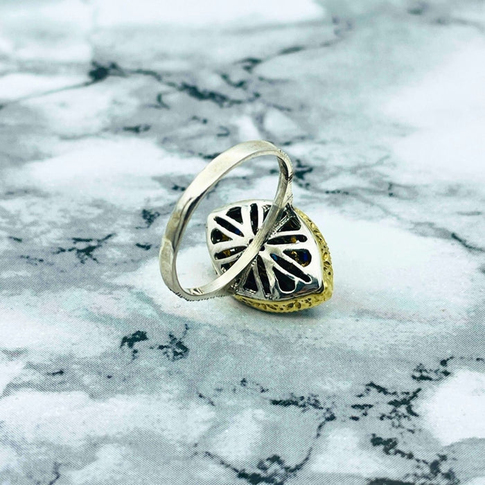 Beyoglu | Silver Sapphire Marquise Ottoman Ring