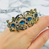 Beyoglu | Silver Sapphire Ottoman Cuff Bracelet