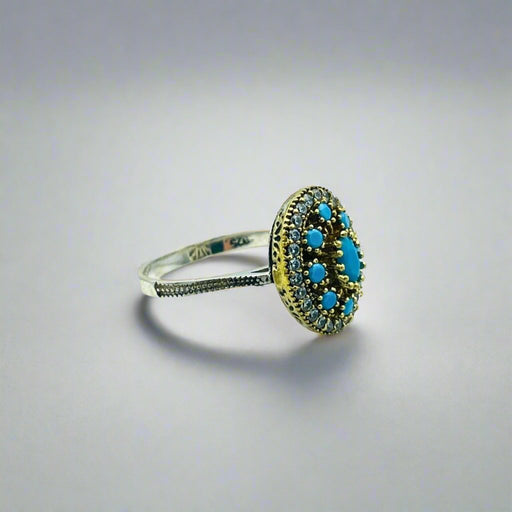 Beyoglu | Silver Turquoise Ottoman Ring