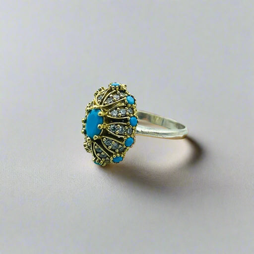 Beyoglu | Silver Turquoise Ottoman Style Ring