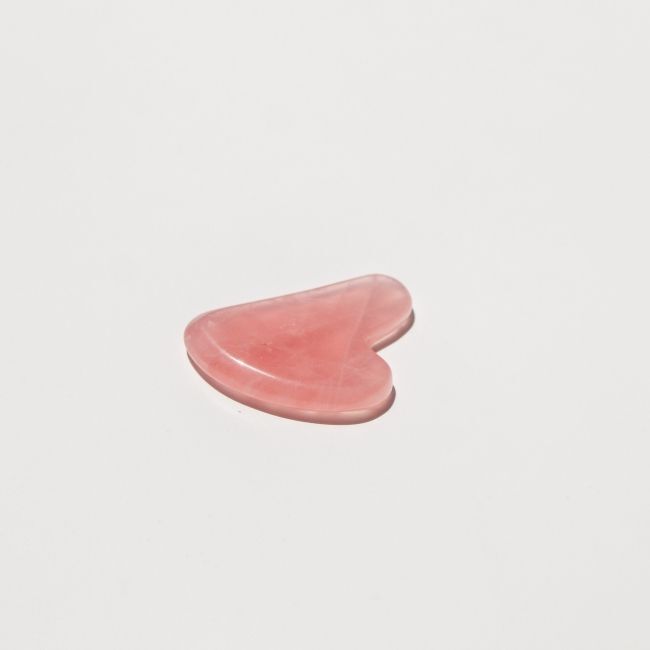 Pink Quartz Heart Gua Sha Facial Massage Tool