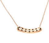 925 Sterling Silver Aurora Pendant Necklace with White & Black Zircon