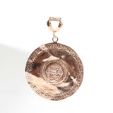 925 Sterling Silver Clover Garden Zircon Medallion Pendant